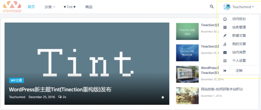 Tint主题2.5.0-Pro去授权无限制版Tinection重构版WordPress主题模板 Tint主题2.5.0-Pro去授权无限制版Tinection重构版WordPress主题模板