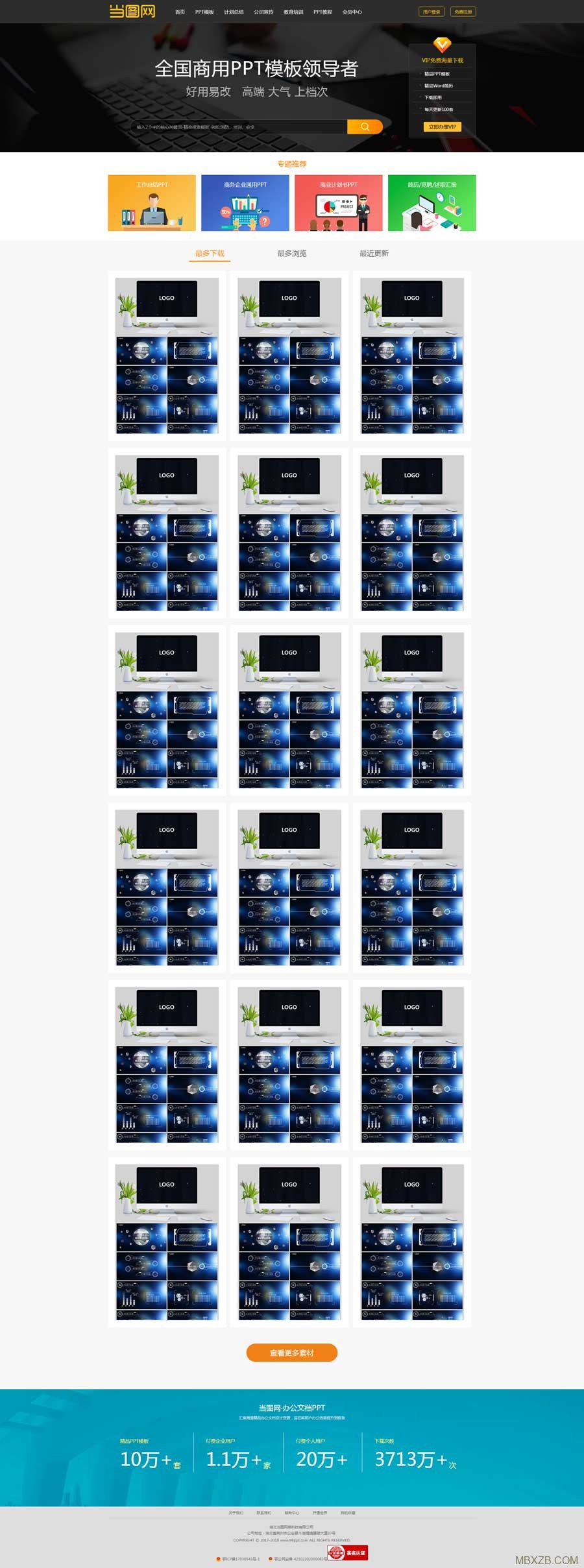 2019最新仿当图网PPT模板下载网站源码帝国cms 无错运营版 带会员系统可充值